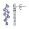 Tansanit-Silberohrringe