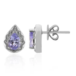 Tansanit-Silberohrringe (Pallanova)