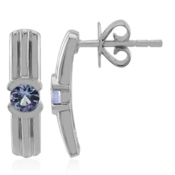 Tansanit-Silberohrringe (Pallanova)