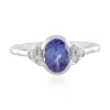 Tansanit-Silberring (Adela Silber)