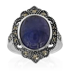 Tansanit-Silberring (Annette classic)