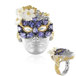 Tansanit-Silberring (Gems en Vogue)