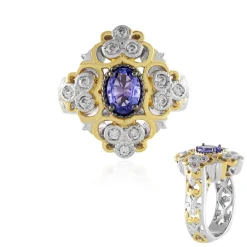 Tansanit-Silberring (Gems en Vogue)