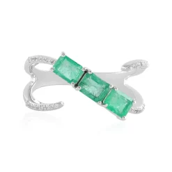 Äthiopischer Smaragd-Goldring (SUHANA)