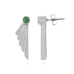 Äthiopischer Smaragd-Silberohrringe (SAELOCANA)