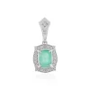 Äthiopischer Smaragd-Silberanhänger