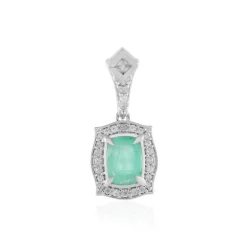 Äthiopischer Smaragd-Silberanhänger