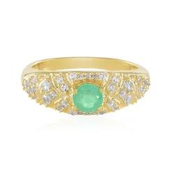 Äthiopischer Smaragd-Silberring