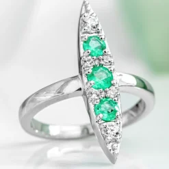 Äthiopischer Smaragd-Silberring