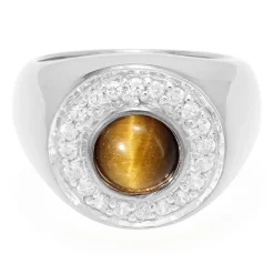 Tigerauge-Silberring