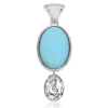 Türkis-Silberanhänger