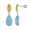 Türkis-Silberohrringe