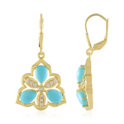 Türkis-Silberohrringe