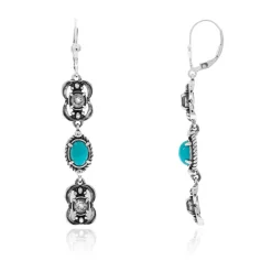 Türkis-Silberohrringe (Desert Chic)