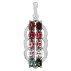 Turmalin-Silberanhänger