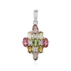 Turmalin-Silberanhänger