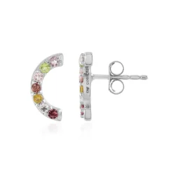 Turmalin-Silberohrringe