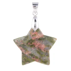 Unakit-Silberanhänger