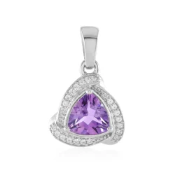 Uruguay-Amethyst-Silberanhänger