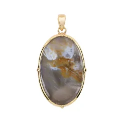 Versteinertes Holz-Silberanhänger