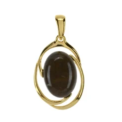 Versteinertes Holz-Silberanhänger