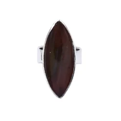 Versteinertes Holz-Silberring