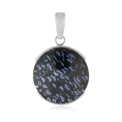 Versteinertes Jambi-Palmenholz-Silberanhänger (Bali Barong)