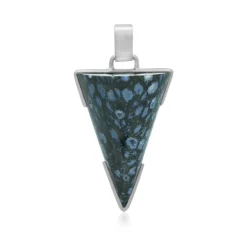 Versteinertes Jambi-Palmenholz-Silberanhänger (Bali Barong)