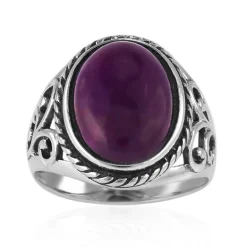 Violetter Kingman Mohave-Türkis-Silberring (Art of Nature)