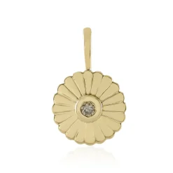 VS2 Schokoladen-Brillant-Goldanhänger