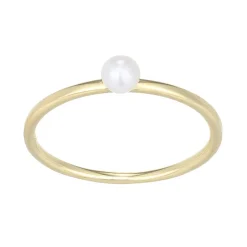 Weiße Süßwasserzuchtperlen-Silberring