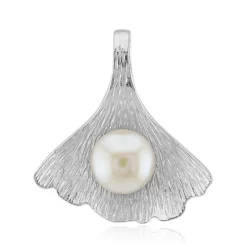 Weiße Süßwasserzuchtperlen-Silberanhänger (Michelle Albala)