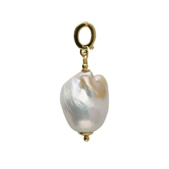 Weiße Süßwasserzuchtperlen-Silberanhänger