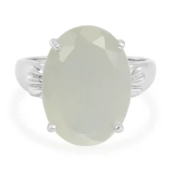 Weißer Mondstein-Silberring