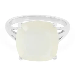 Weißer Mondstein-Silberring