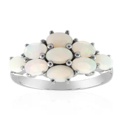 Weißer Opal-Silberring