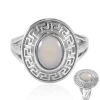 Weißer Opal-Silberring