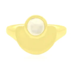 Weißer Opal-Silberring