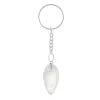 Weißer Quarz-Messingschlüsselanhänger