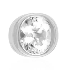 Weißer Quarz-Silberanhänger