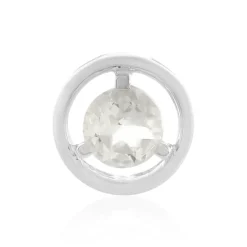 Weißer Quarz-Silberanhänger