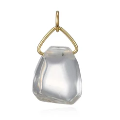 Weißer Quarz-Silberanhänger