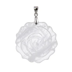 Weißer Quarz-Silberanhänger