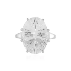 Weißer Quarz-Silberring