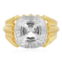 Weißer Quarz-Silberring