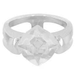 Weißer Quarz-Silberring