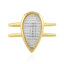 Weißer Quarz-Silberring