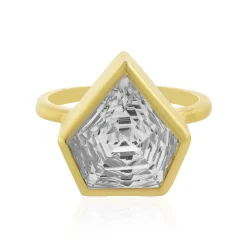 Weißer Quarz-Silberring