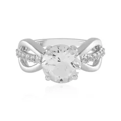 Weißer Quarz-Silberring