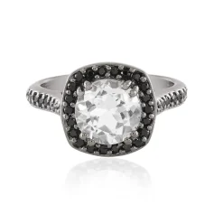 Weißer Quarz-Silberring